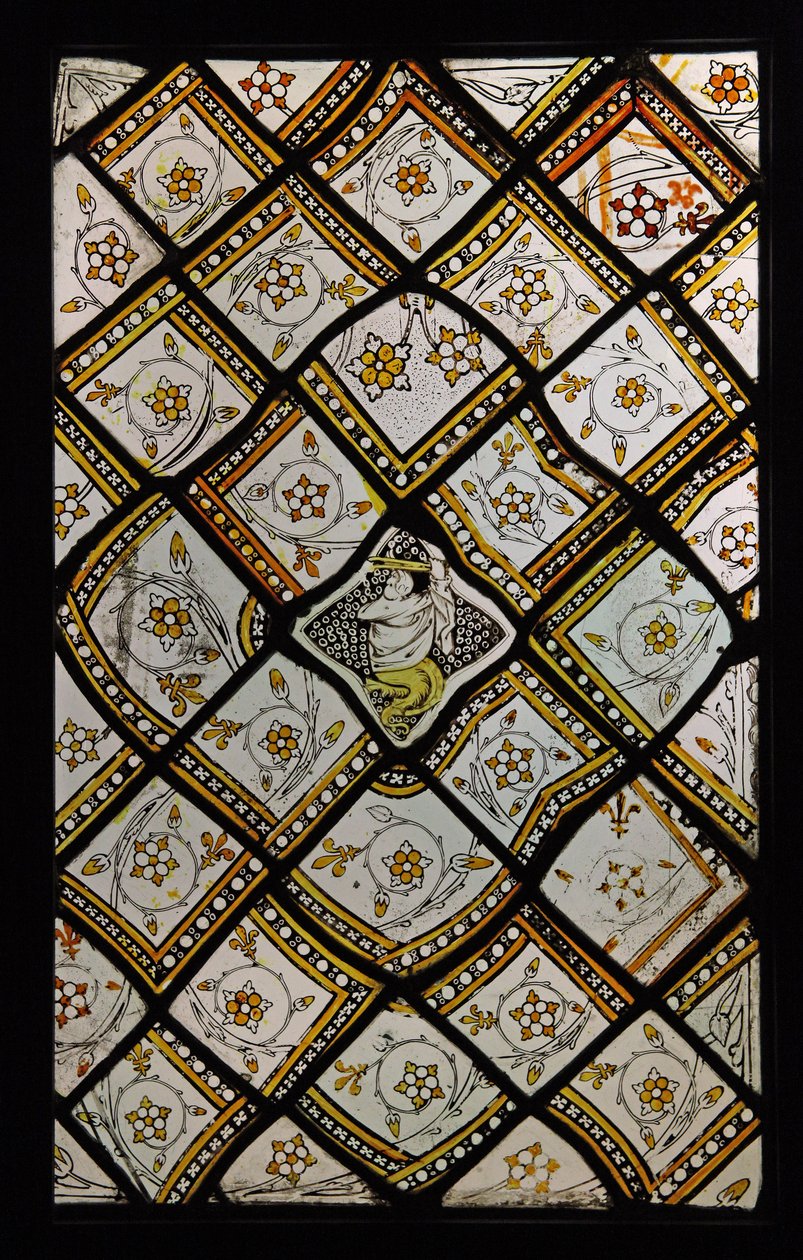 Przedstawiający panel grisaille, pierwotnie z opactwa St Denis autorstwa French School