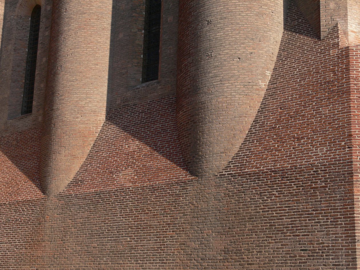 Przedstawiający szczegół muru autorstwa French School