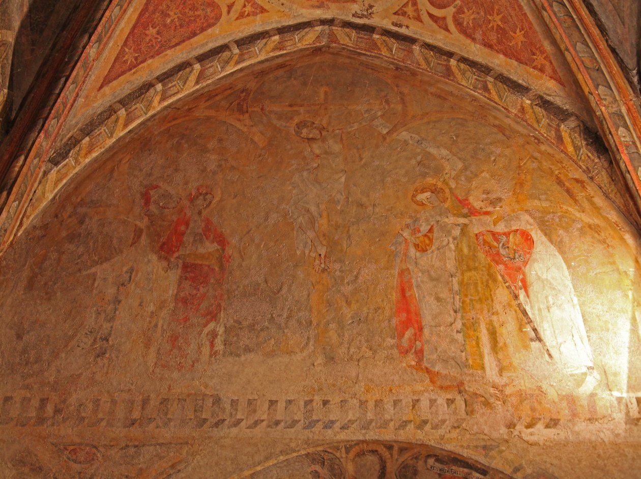 Przedstawienie Ukrzyżowania z Maryją i św. Janem autorstwa French School
