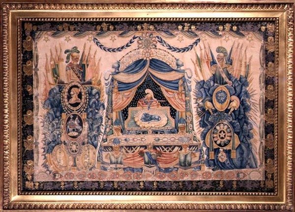 Projekt pomnika wojsk napoleońskich z trofeami, ok. 1830 (akwarela na papierze) autorstwa French School