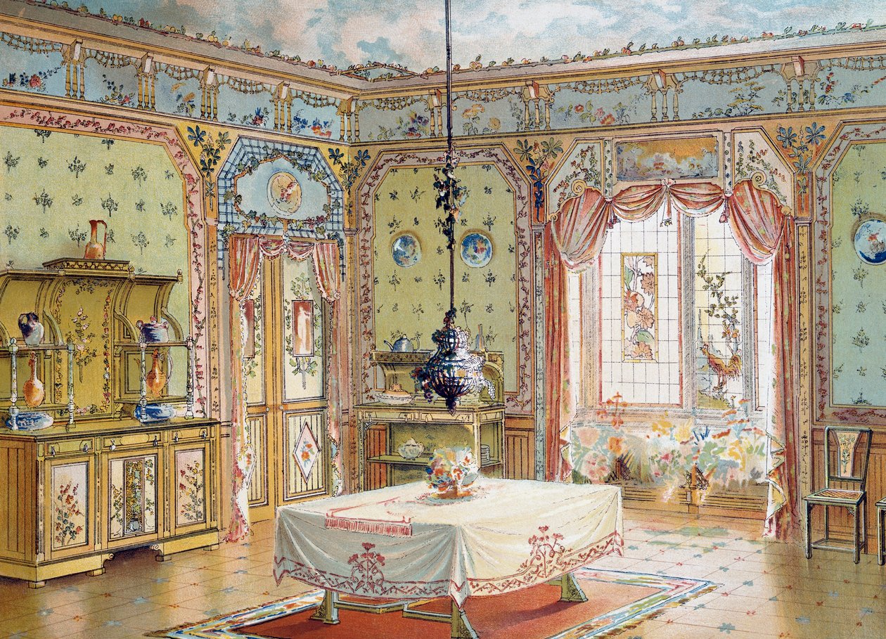 Projekt jadalni z magazynu La Decoration interieure (Home Decor) autorstwa French School