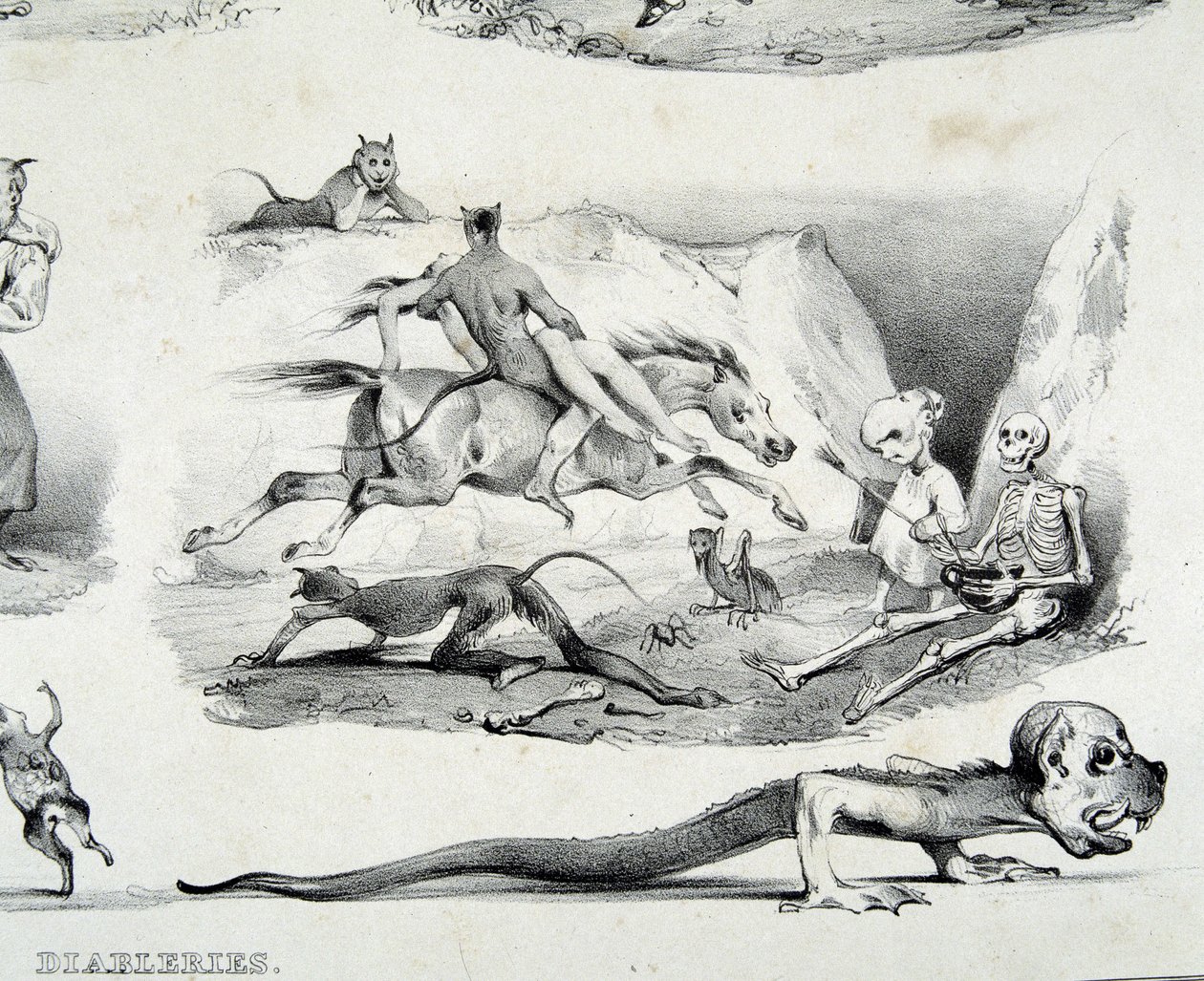 Diableries (obrazy diabła) – Le Poitevin autorstwa French School