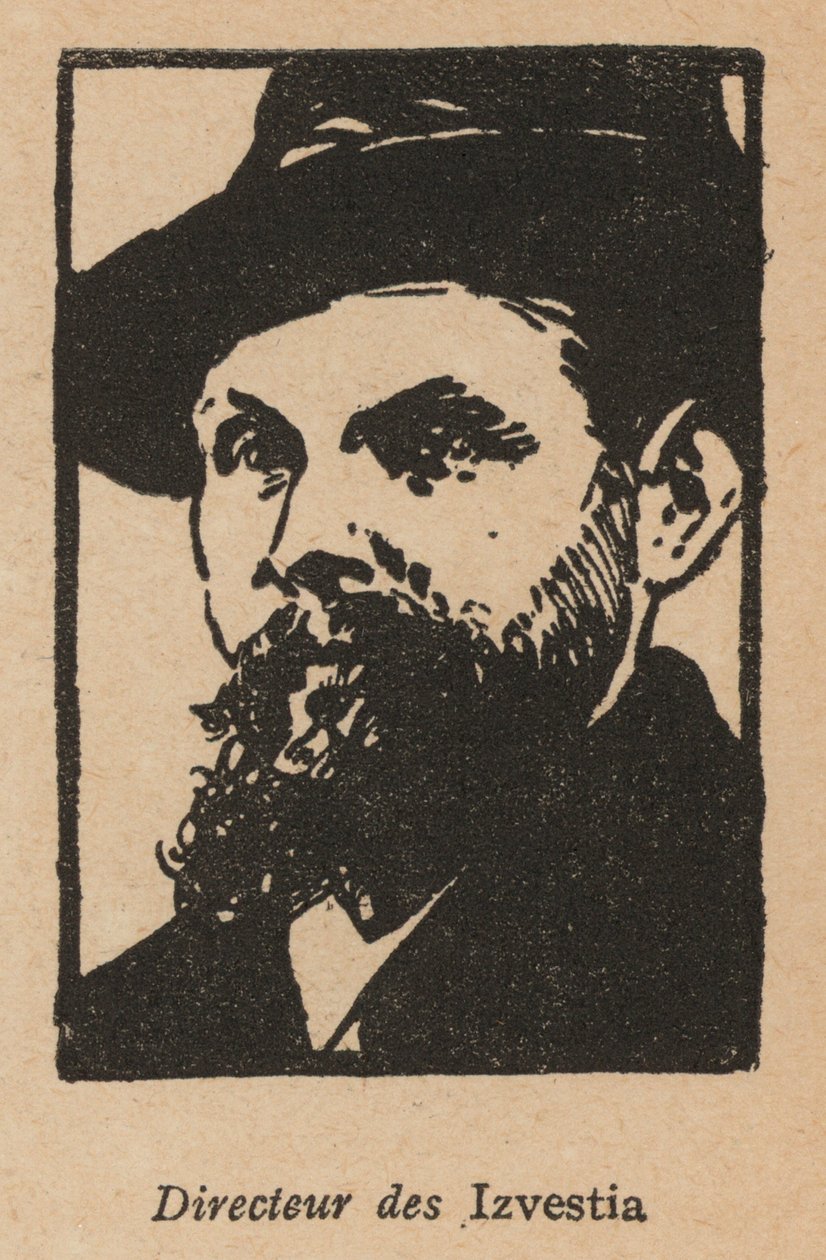 Dyrektor radzieckiej gazety Izwiestia (litografia) autorstwa French School