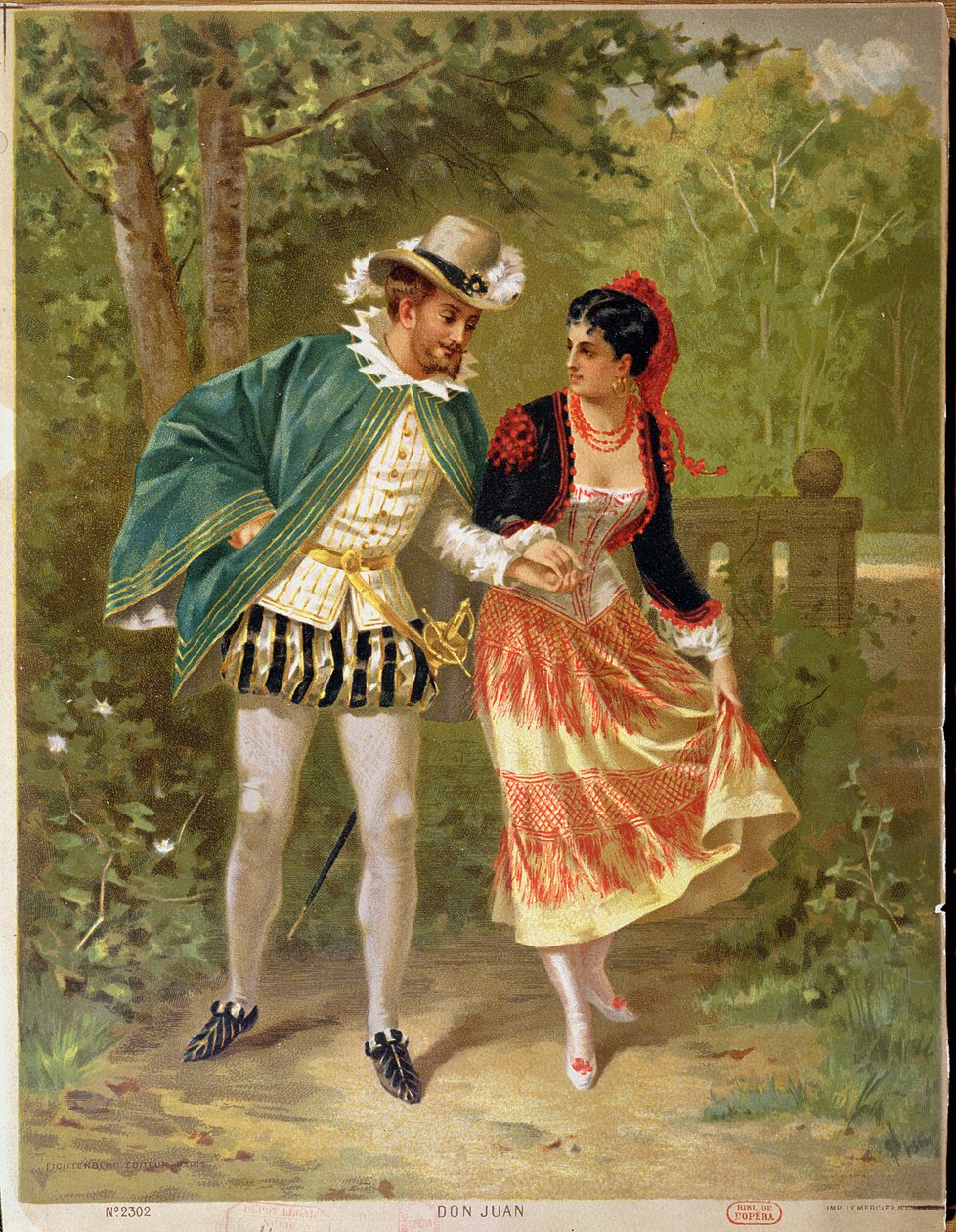 Don Juan, scena ilustrująca operę Don Giovanni Wolfganga Amadeusza Mozarta (1756-91), 1879 autorstwa French School