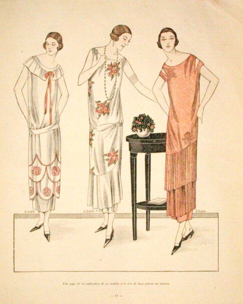 Sukienki damskie z „La Veritable Mode Francaise de Paris” autorstwa French School