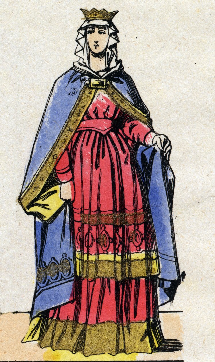 Dynastia Kapetów: Portret Adele Sabaudzkiej (Alix lub Adelaide of Maurienne autorstwa French School