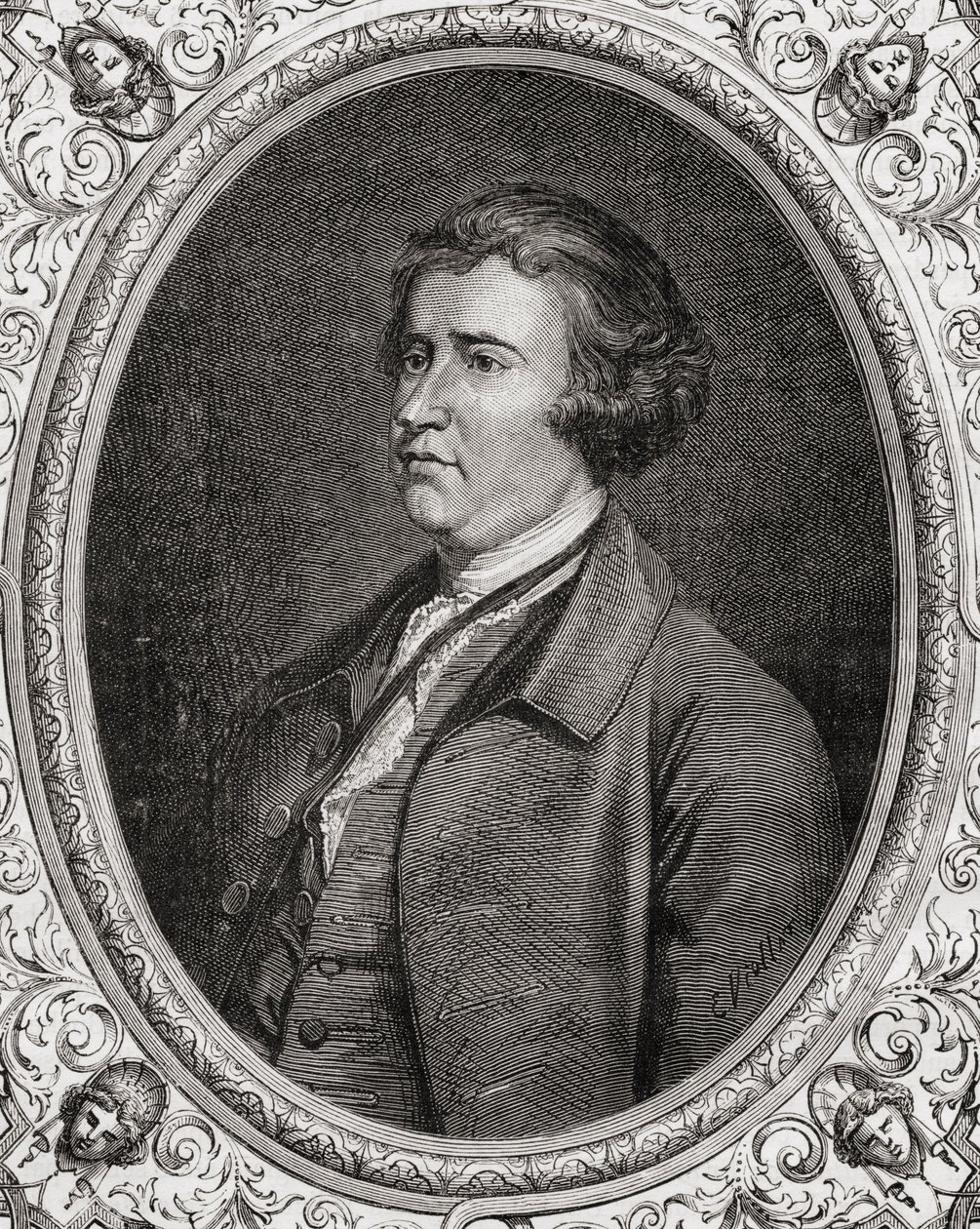 Edmund Burke, z Historii rewolucji francuskiej Louisa Blanca (1811-82) autorstwa French School