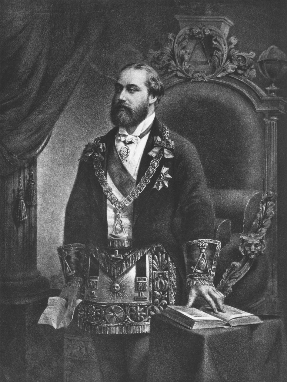 Edward (1841-1910) książę Walii, później Edward VII, jako wielki mistrz masonerii, 1884 autorstwa French School