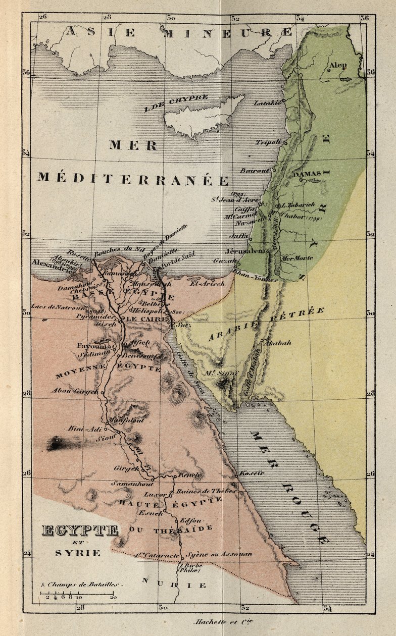 Egipt i Syria w XIX wieku - grawerowanie w „Histoire de France” Victora Duruya (1811-1894) - 1882 autorstwa French School