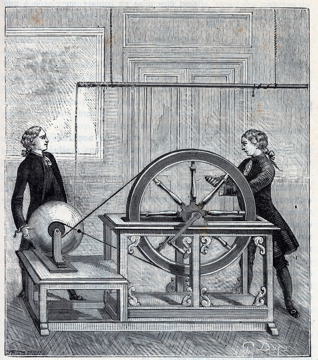 Maszyna elektryczna (Generator) Francisa Hauksbee (1666-1713) udoskonalona przez Boze l