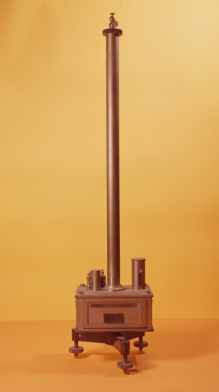 Elektrometr opracowany przez Marie Curie (1867-1934) 1897 (metal) autorstwa French School
