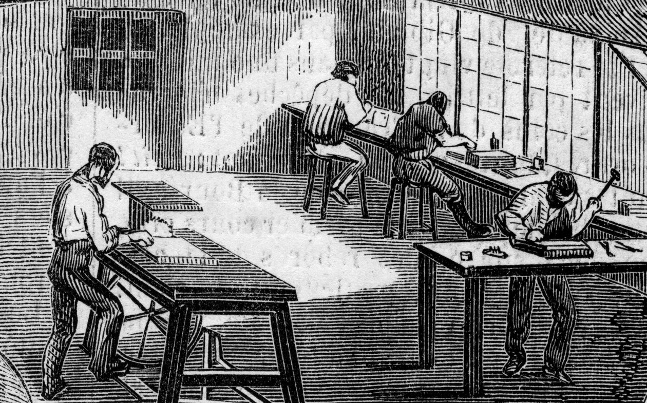 Warsztaty elektrotypowania autorstwa French School