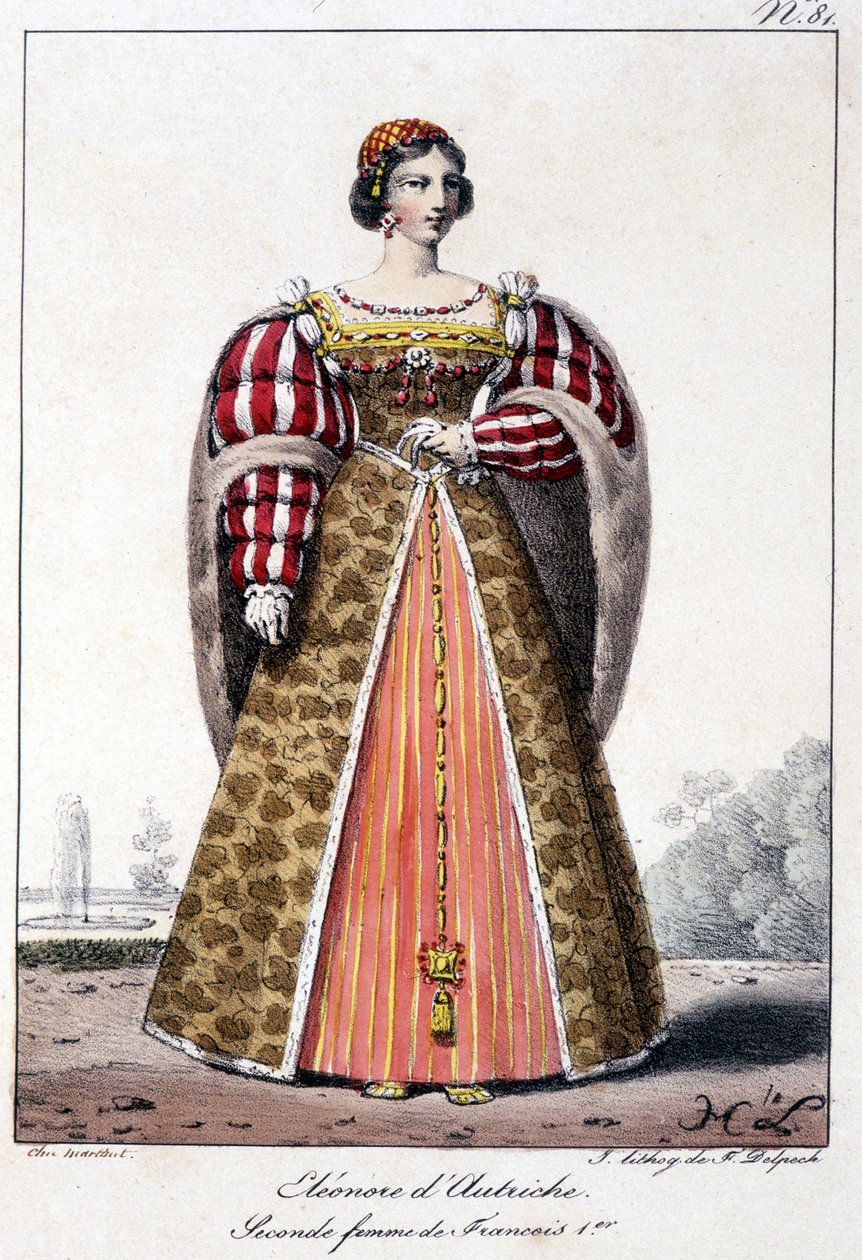 Eleonora Austriacka (1498/1558), infante hiszpańska, żona króla Portugalii Manoela i druga żona Franciszka I, króla Francji. autorstwa French School