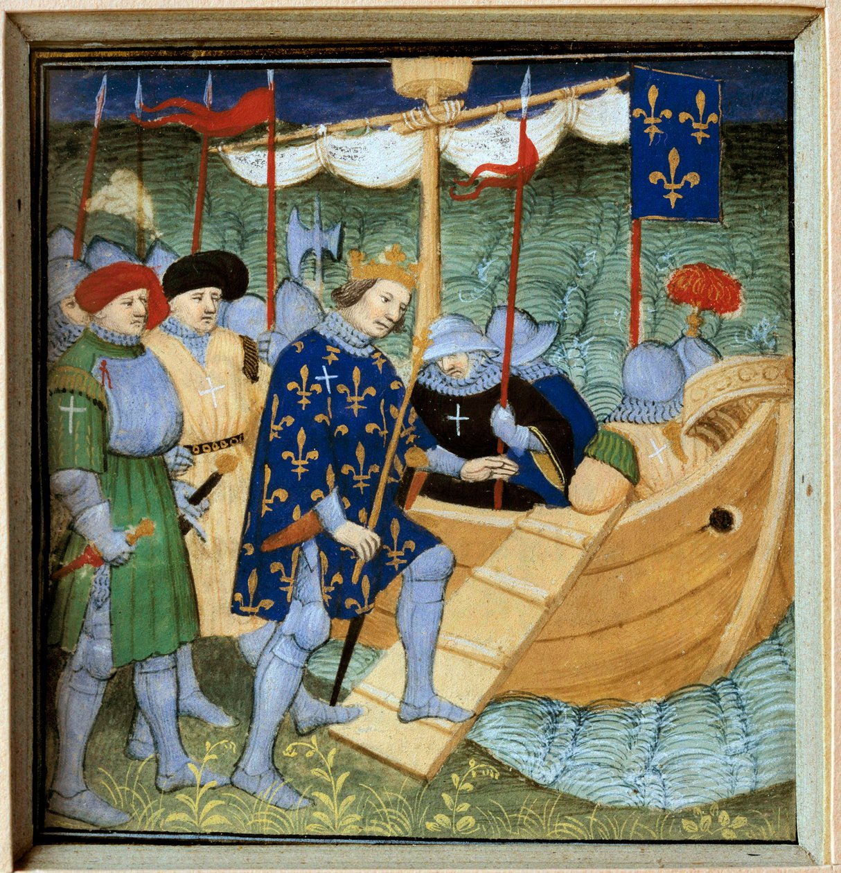 Ludwika (Ludwik IX) (1214-1270) dla 7. miniaturowej krucjaty szkoły francuskiej autorstwa French School