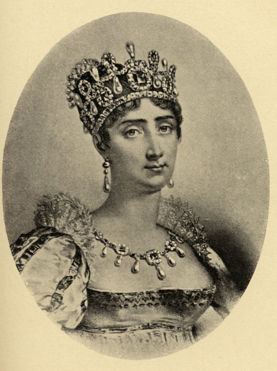 Cesarzowa Józefina (1763-1814) ilustracja z książki "Małe podróże do domów sławnych kobiet", wydanej w 1897 r. autorstwa French School
