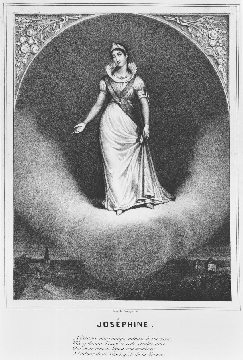 Cesarzowa Józefina de Beauharnais (1763-1814) i masoneria, ok. 1846 r autorstwa French School