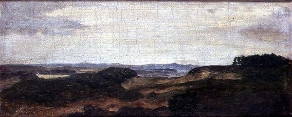 Krajobraz „En Plein Air”, ok. 1820 (olej na papierze) autorstwa French School