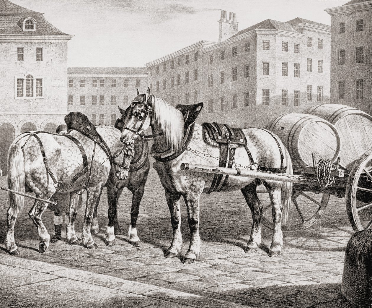 Angielskie konie hodowlane, 1823 autorstwa French School