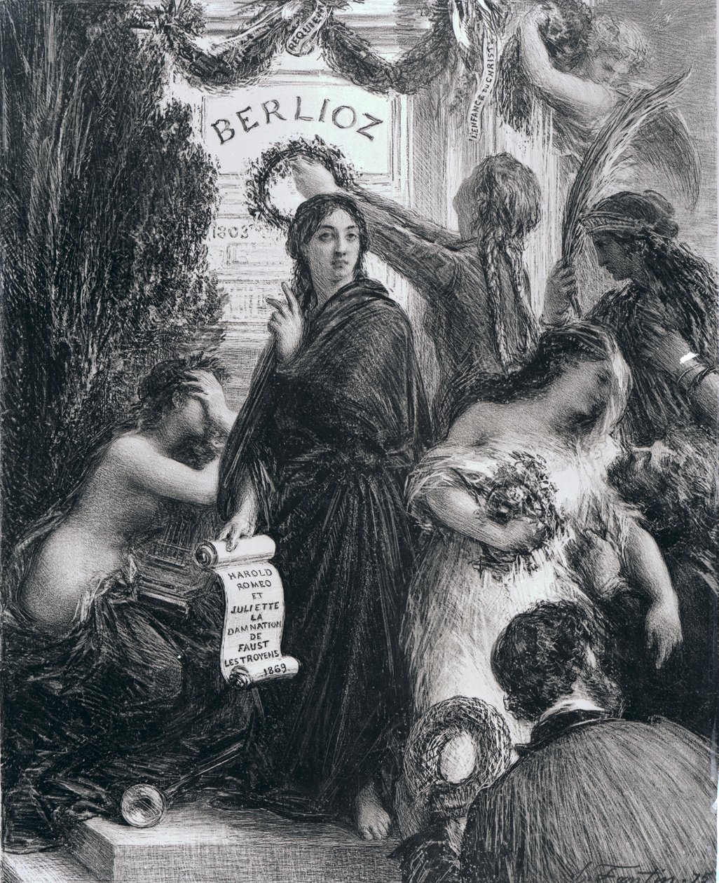 Grawer poświęcony pamięci Hectora Berlioza, 1869 autorstwa French School