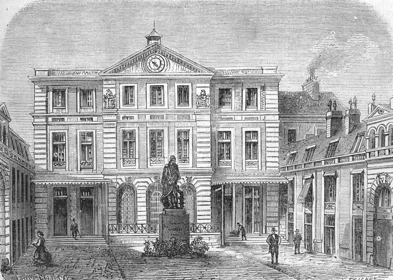 Dziedziniec wejściowy Imperiale Imperial Imprimerie mieszczącej się następnie w hotelu de Rohan - (rycina) 1864 r. autorstwa French School