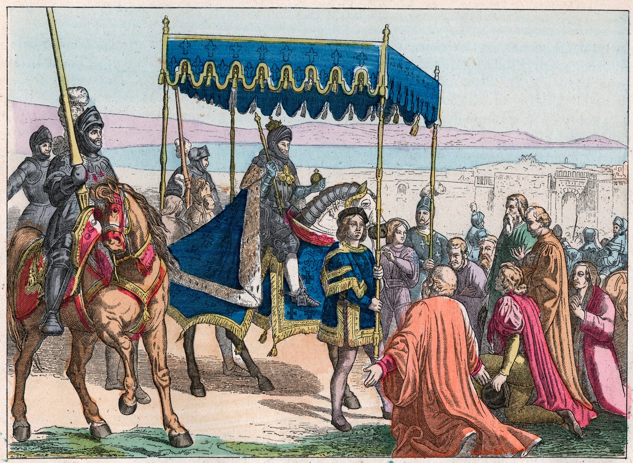 Wejście Karola VIII (1470-1498) w Neapolu autorstwa French School