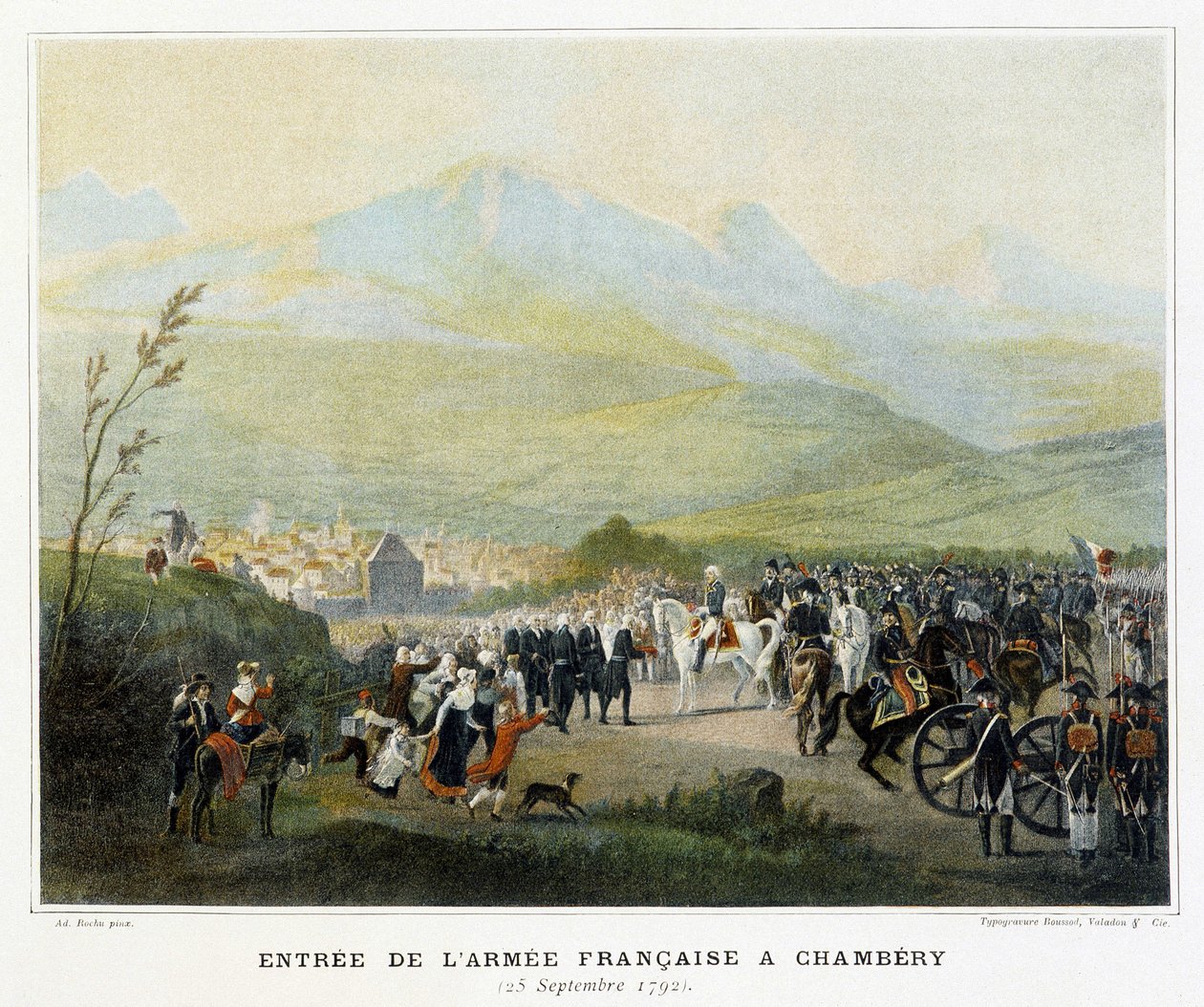 Wejście armii francuskiej pod Chambery, 25 września autorstwa French School