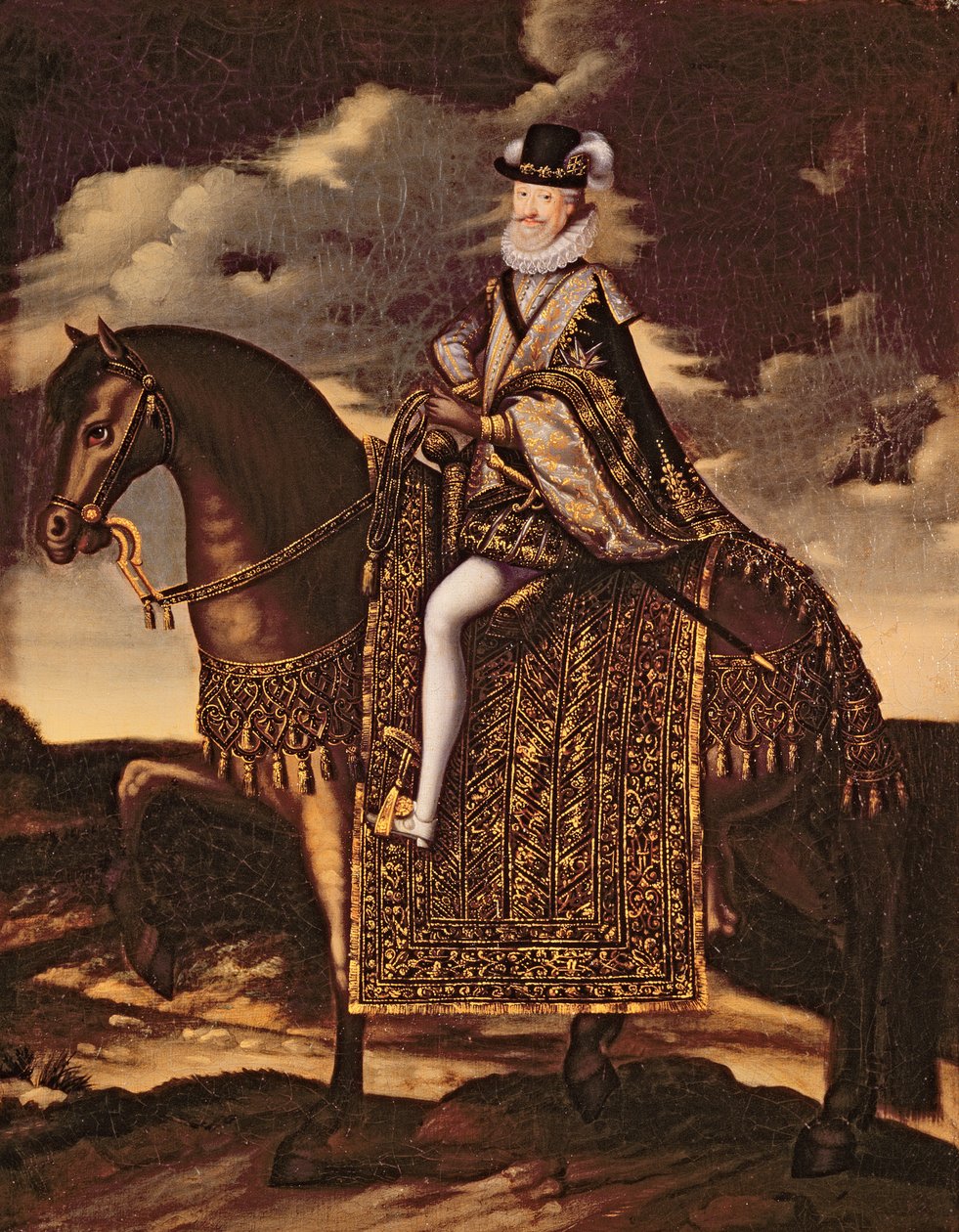 Portret konny Henryka IV (1553-1610) autorstwa French School