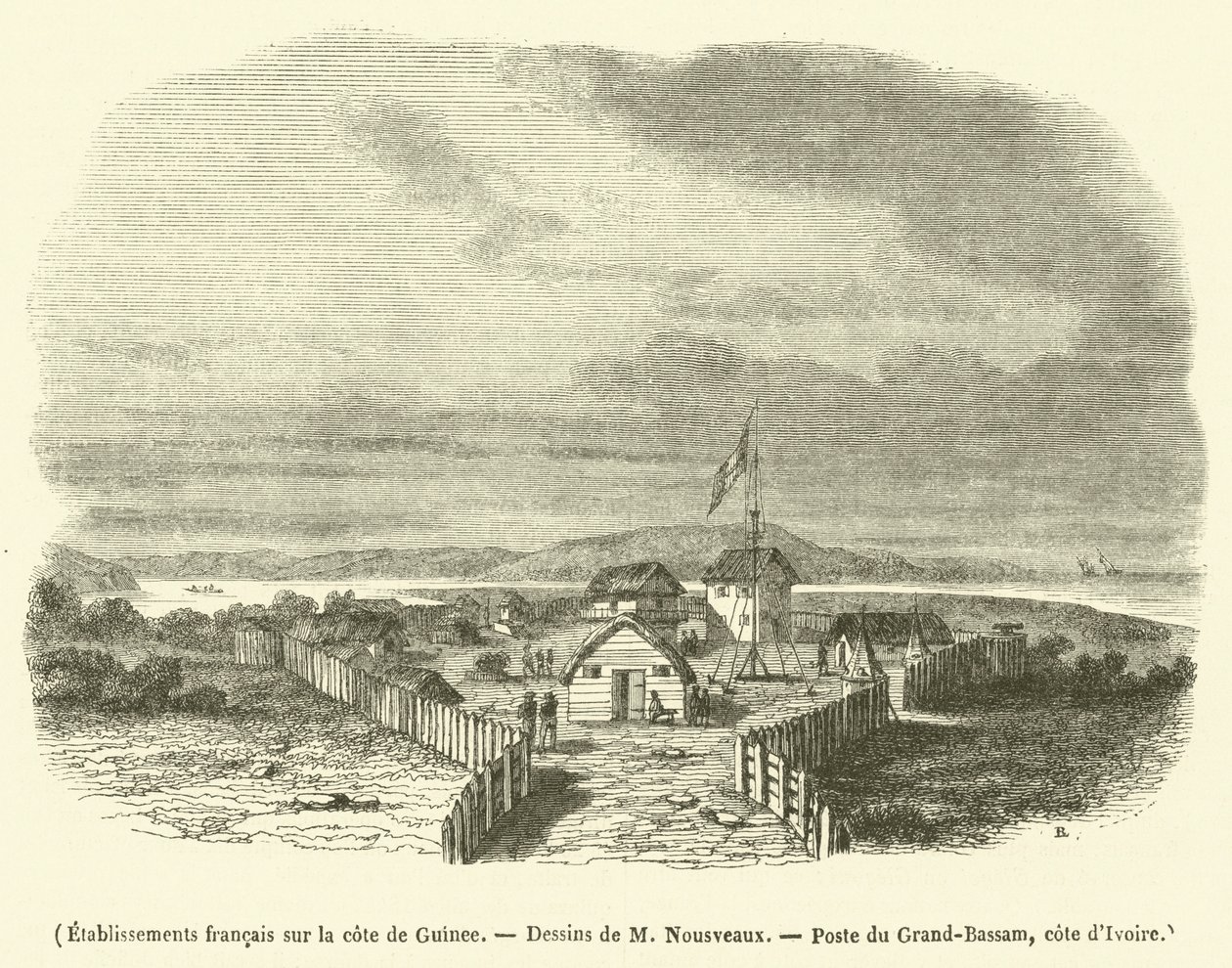 Francuskie placówki na wybrzeżu Gwinei (rycina) autorstwa French School