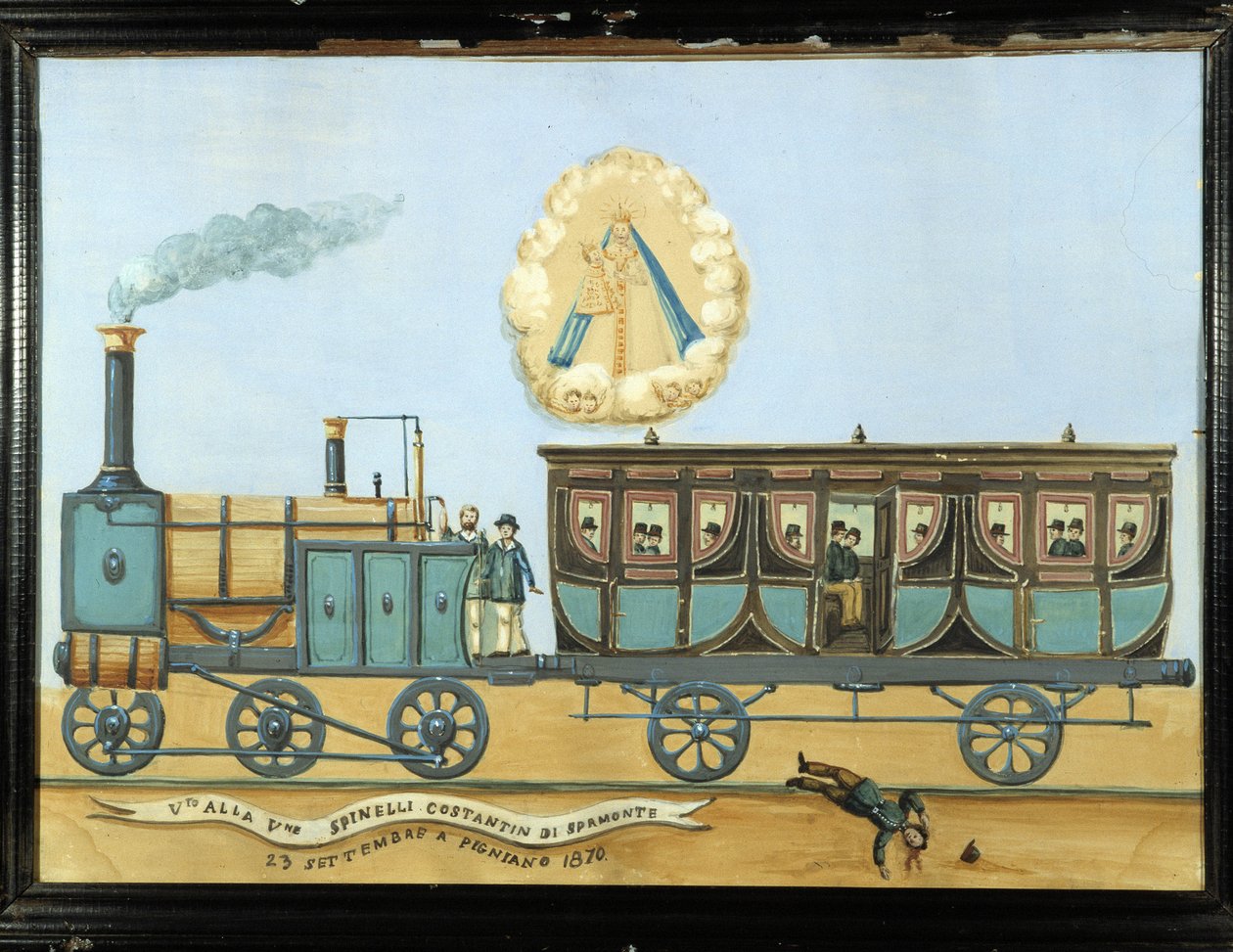 Ex-voto dla kogoś, kto spadł z pociągu - Notre-Dame de Laghet autorstwa French School