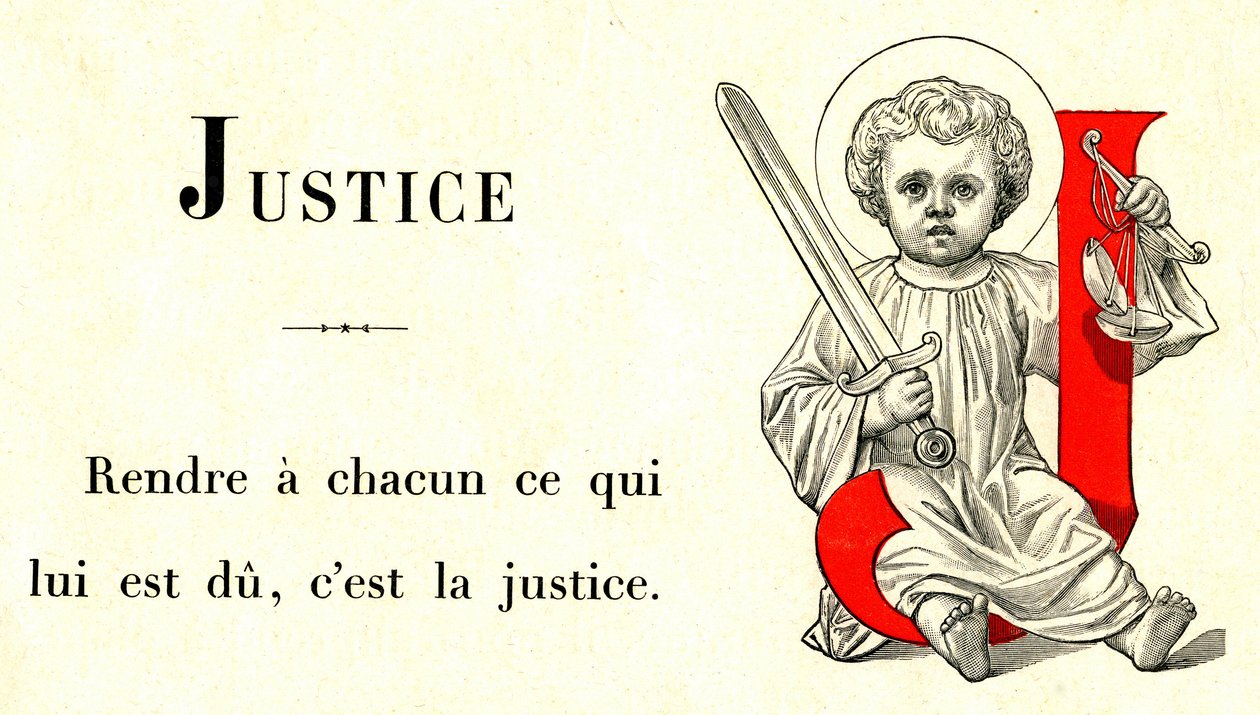 Fragment Alfabetu Dzieciątka Jezus, wydanie Alfred Mame a Tours autorstwa French School