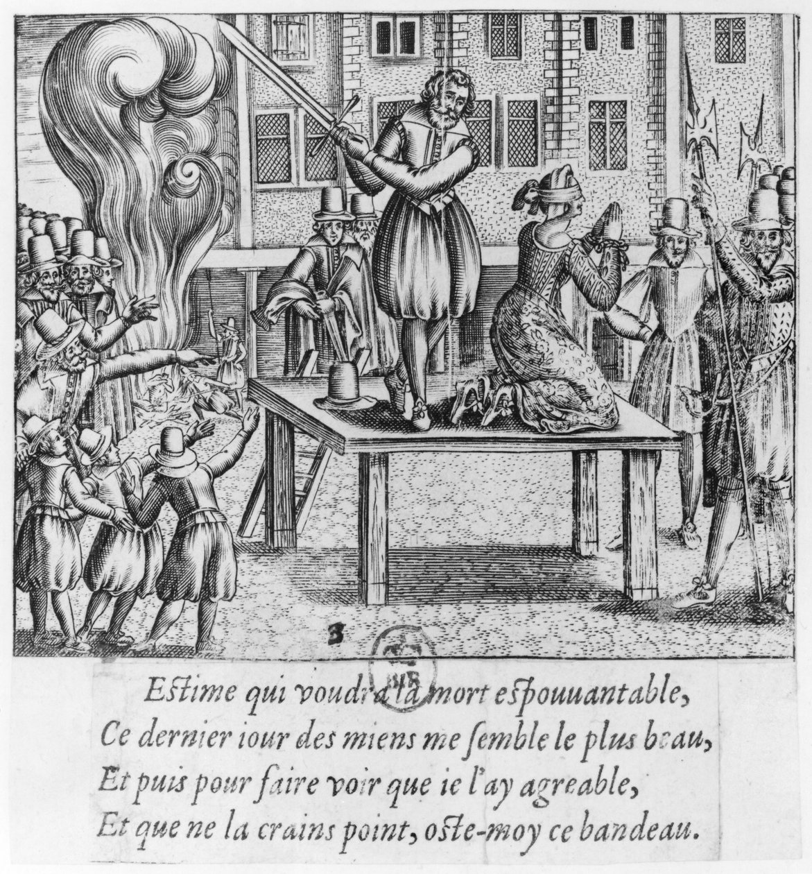 Egzekucja Leonory Galigai (1571-1617) 8 lipca 1617 r. autorstwa French School