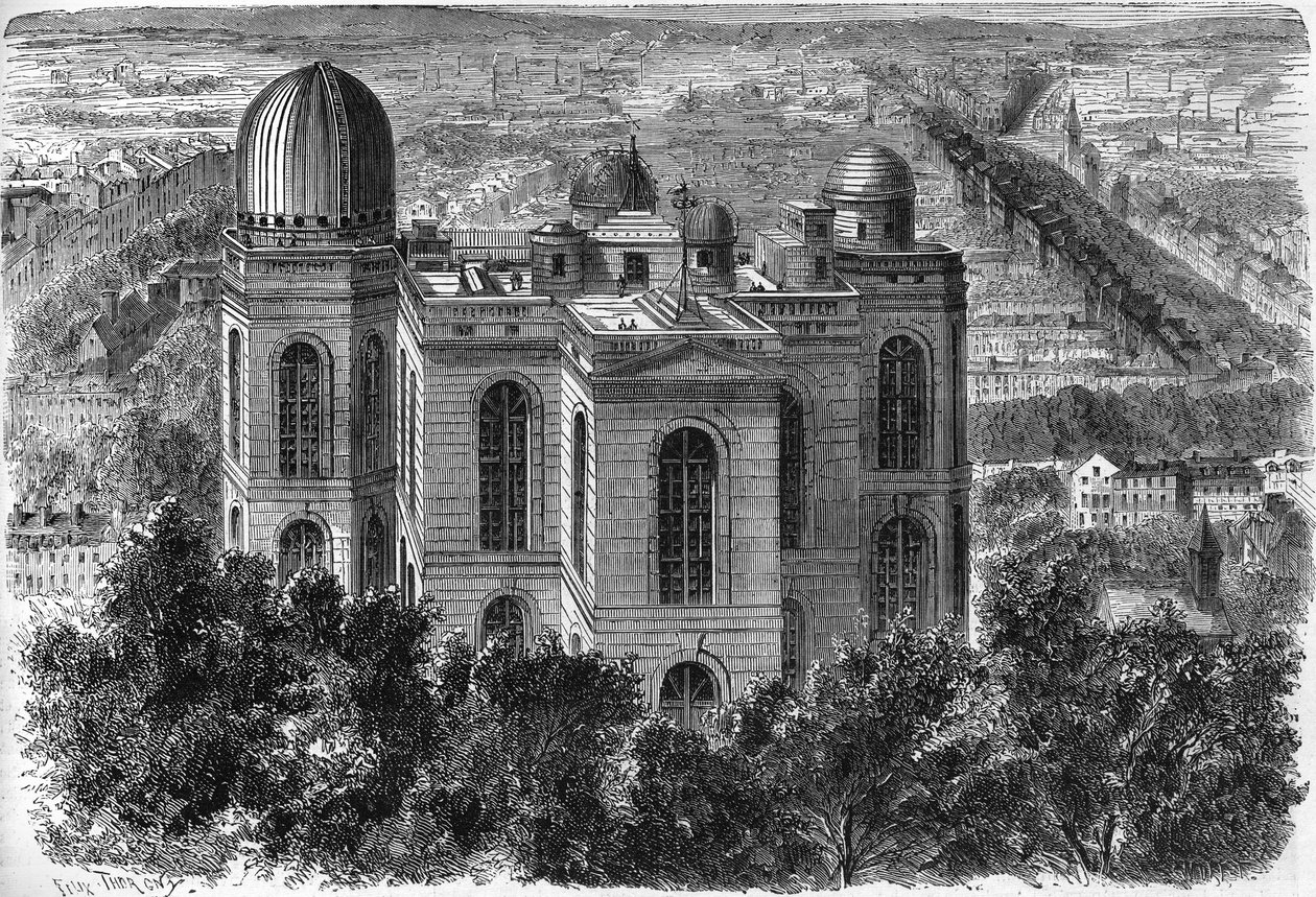 Widok zewnętrzny Obserwatorium Paryskiego autorstwa French School