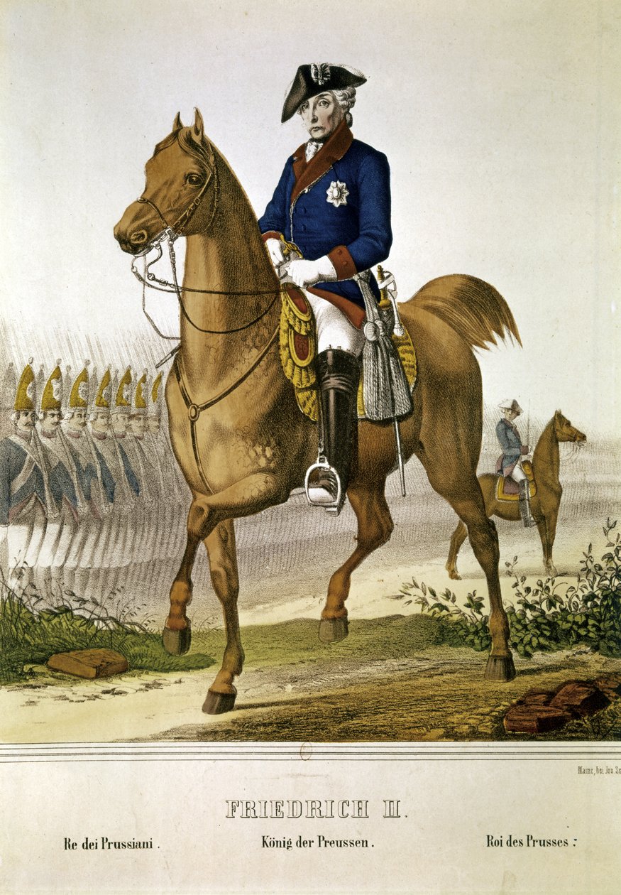 FRYDERYK II "WIELKI": Król Prus (1712-1786) (druk) autorstwa French School