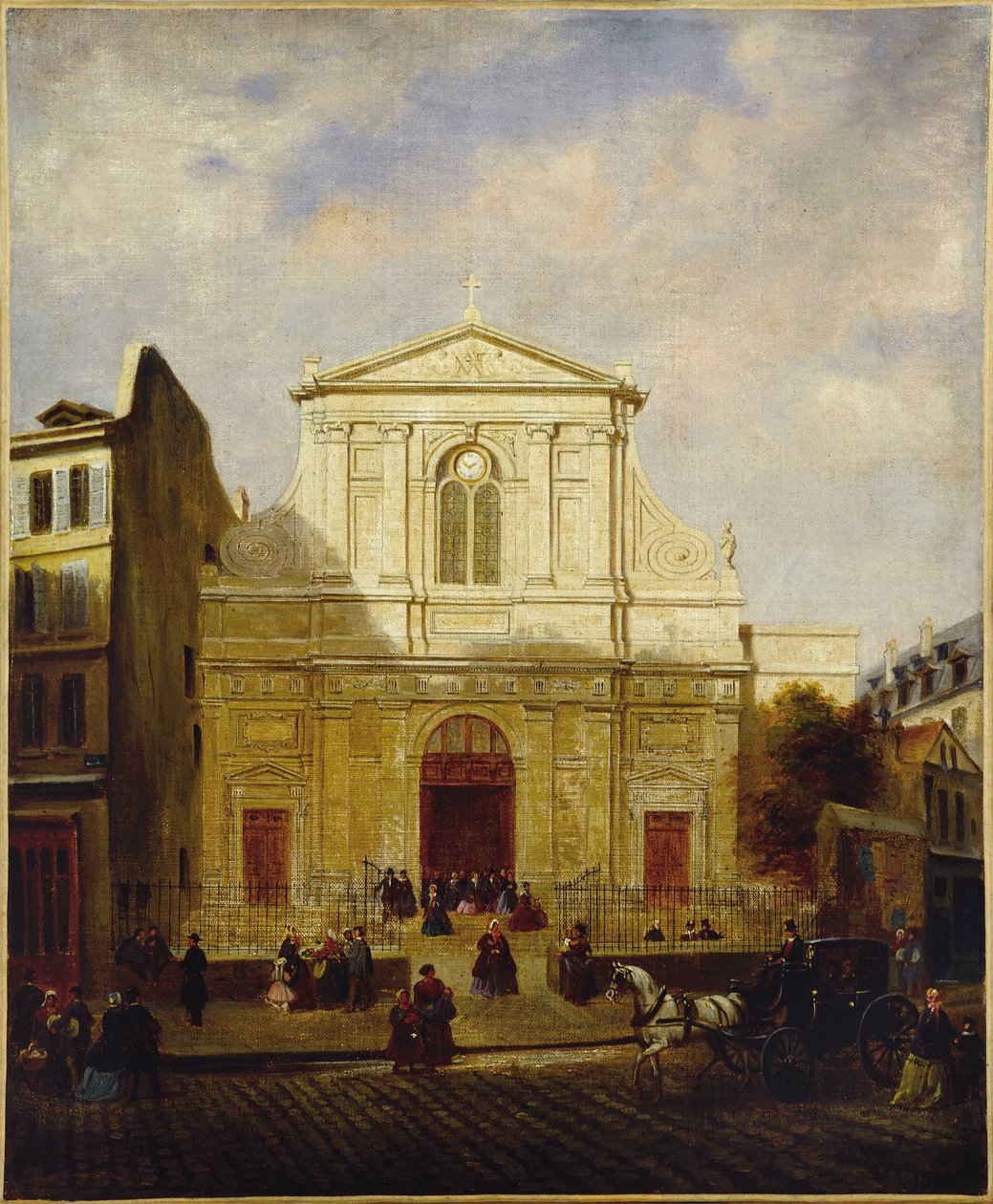 Fasada kościoła Blancs-Manteaux autorstwa French School