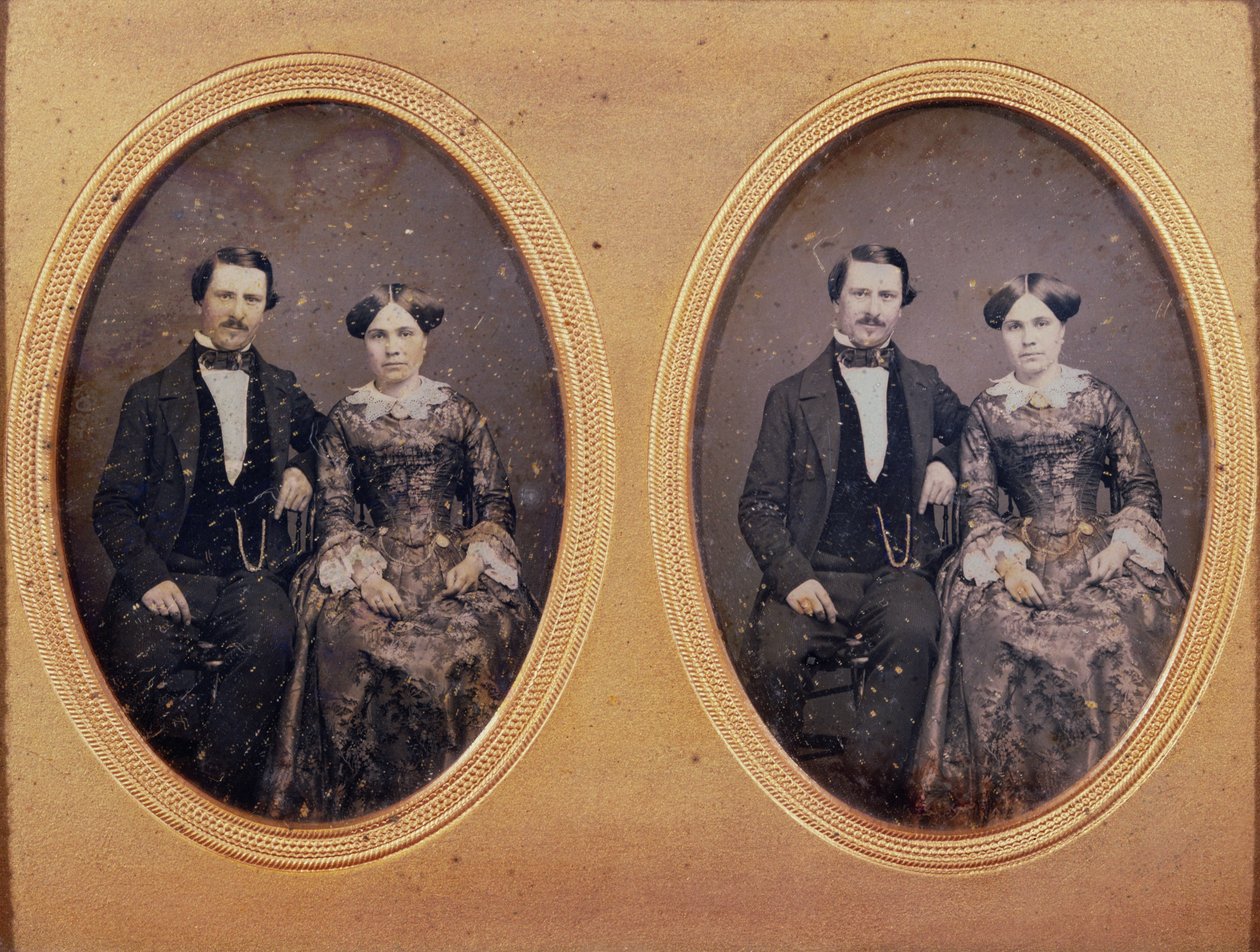 Grupa rodzinna, ok. 1840 (dagerotyp) autorstwa French School