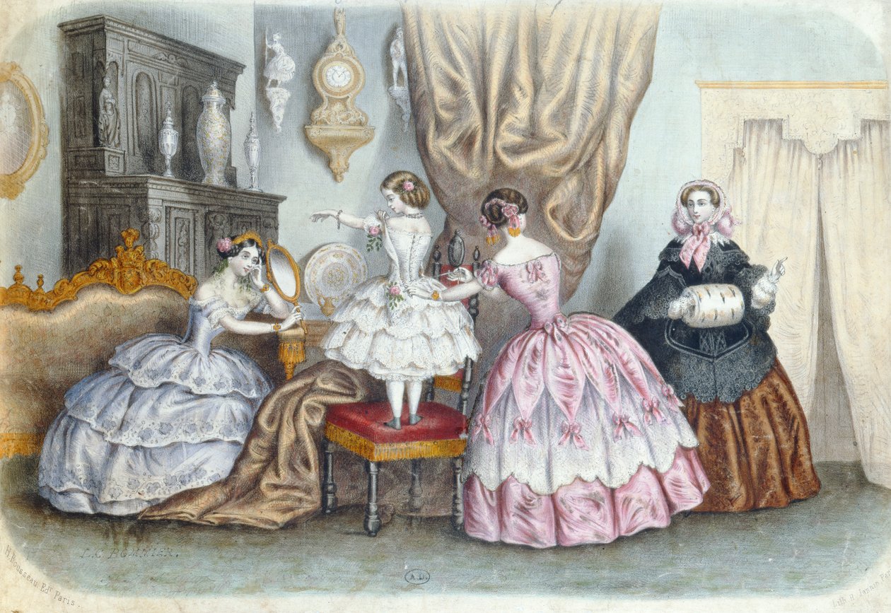Talerz z modą, z la Mode Illustree;, ok. 1860 r. autorstwa French School