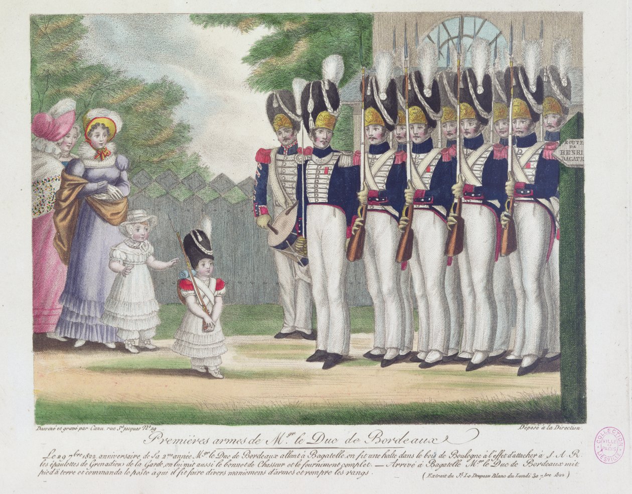 Pierwsza broń księcia Bordeaux, pod Bagatelle, 29 września 1822, 1822 autorstwa French School