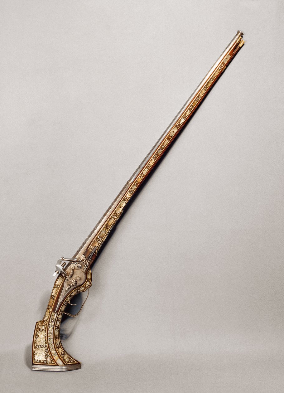 Karabin skałkowy (drewno i metal) autorstwa French School