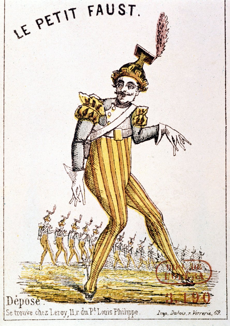 Florimond Roger dit Hervé (1825 - 1892): „Mały Faust”, okładka programu. Paryż, Biblioteka Opery. autorstwa French School