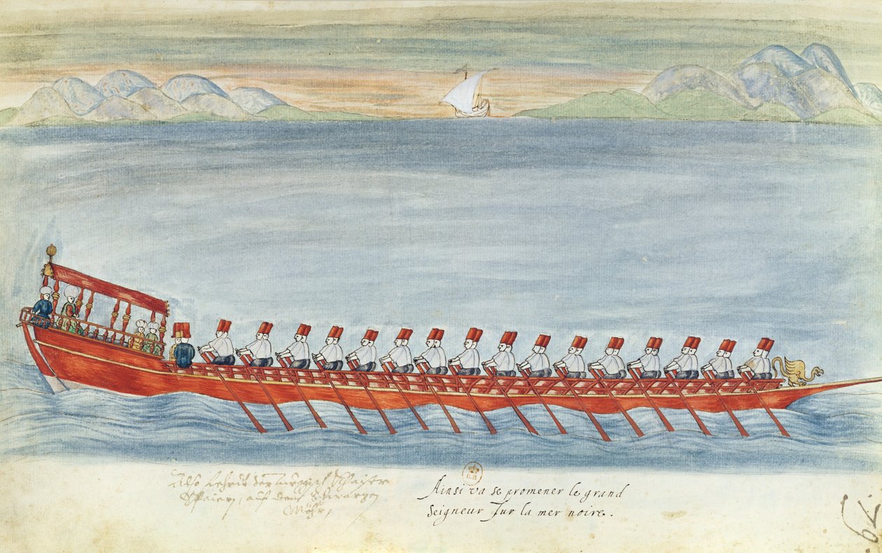 Fol.79 Wielki Pan nad Morzem Czarnym, z obyczajów i strojów krajów wschodnich oraz ubiorów różnych stanów, kopia oryginału z 1513 r. autorstwa French School