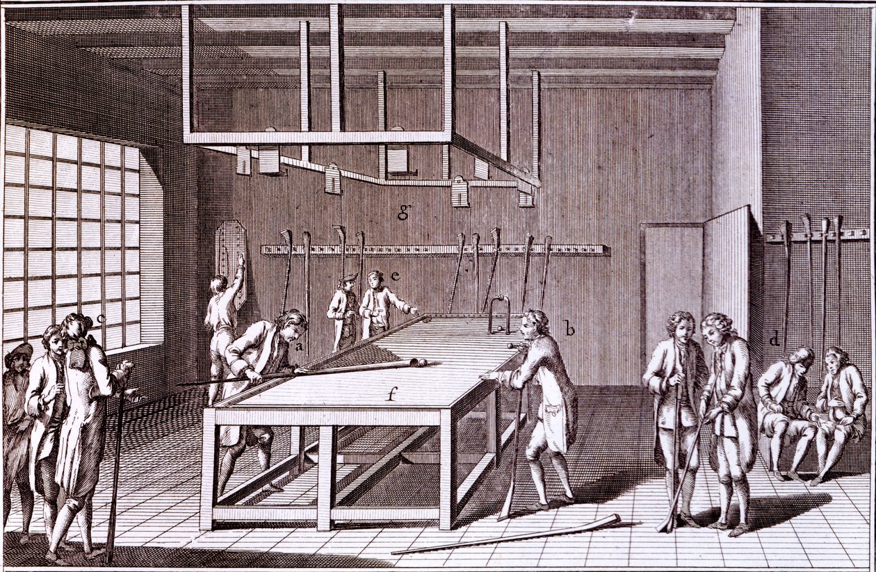Forma bilarda grana we Francji, połowa XVIII wieku autorstwa French School