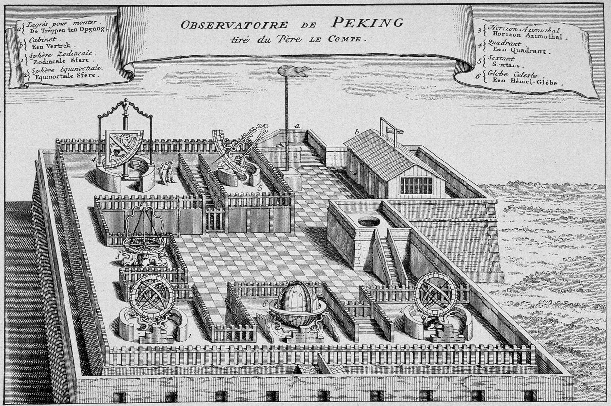 Dawne obserwatorium chińskie w Pekinie – na podstawie miedziorytu „Historia podróży” z 1747 r. autorstwa French School