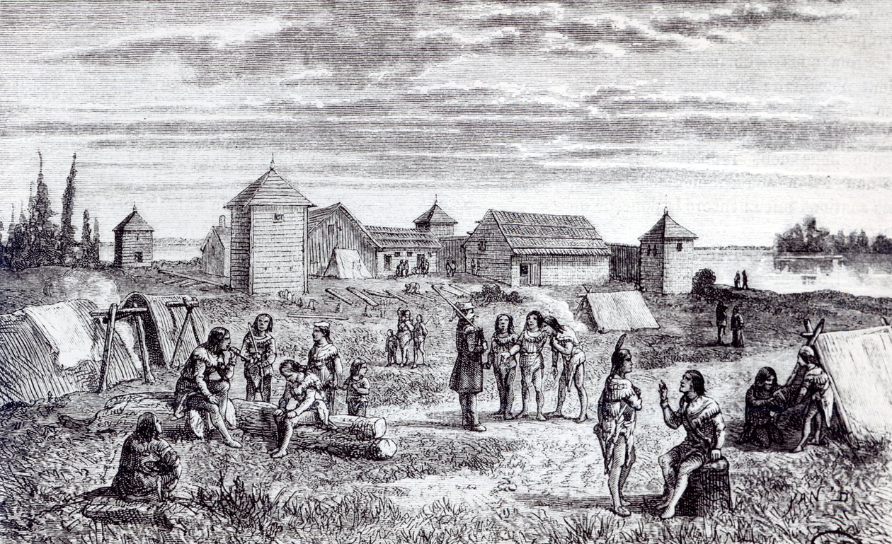 Fort Youkon, stacja handlowa Hudson Bay Company, XIX wiek autorstwa French School