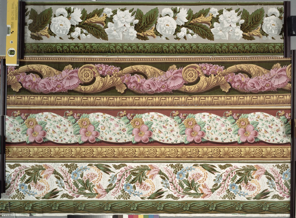 Cztery wzory obramowań tapet, ca. 1820-1835, autorstwa French School