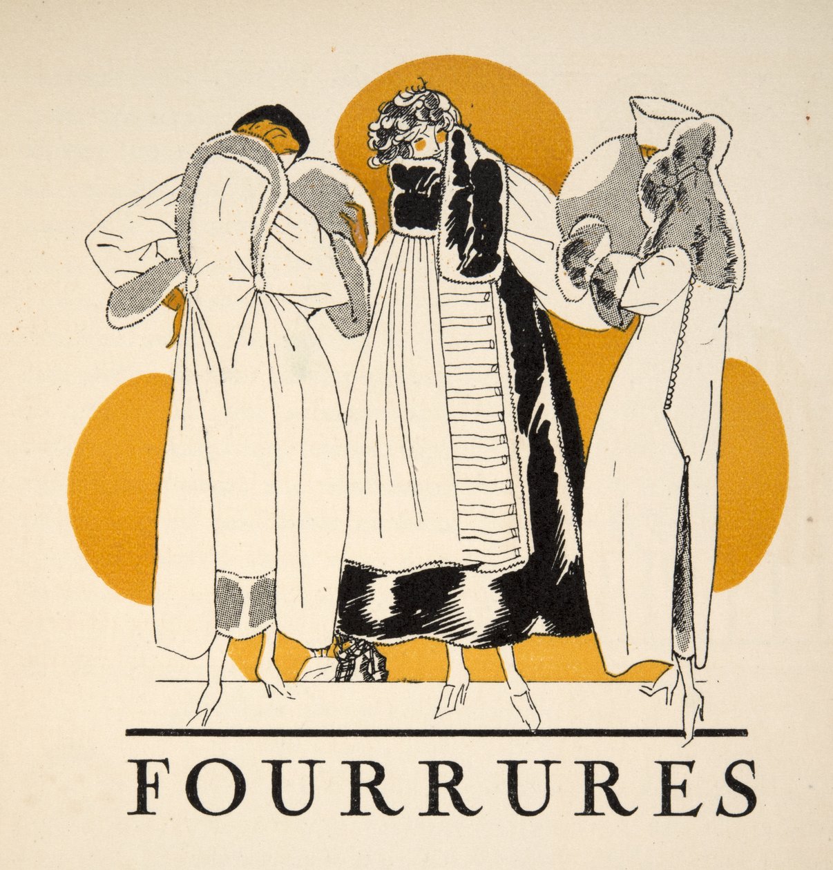 Futra z Gazette de Bon Ton, wyd. 1920 (druk szablonowy) autorstwa French School