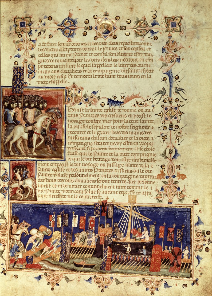 Ks 4274 fol.6 Wyjazd na wyprawy krzyżowe, 1352 autorstwa French School