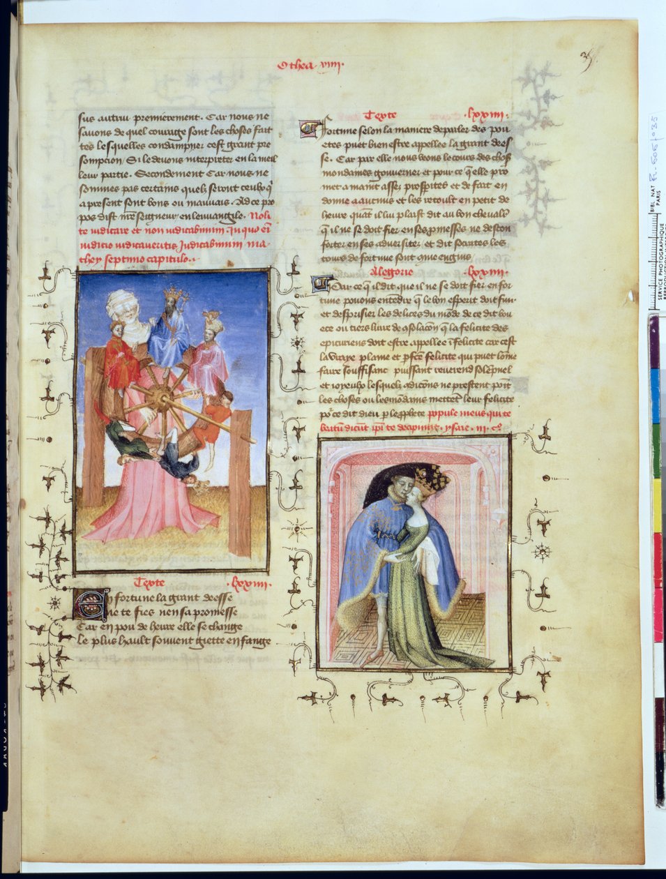 Fr 606 f.35 Koło fortuny i zdrada światowych rozkoszy, z LEpitre dOthea, przez Epitre Master, nabyte przez Jeana de Berry c.1405 autorstwa French School