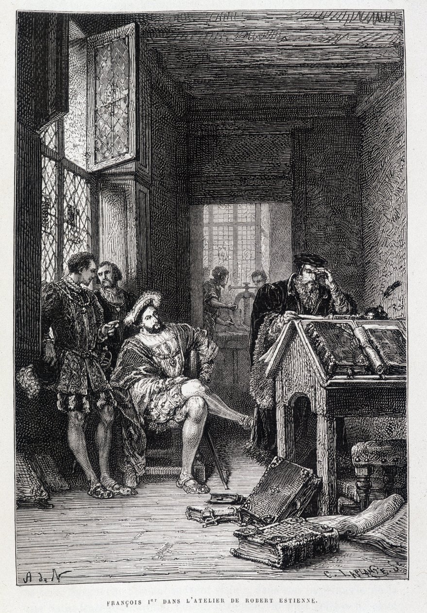 Francois 1. w pracowni Roberta Estienne