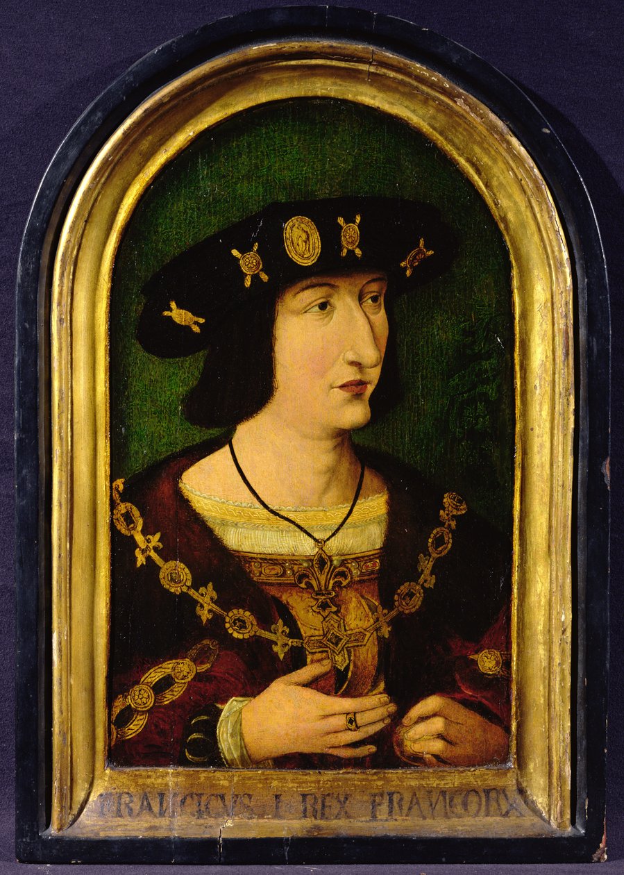 Franciszek I (1494-1547) król Francji (1515-47) ok. 1520 (olej na desce) autorstwa French School