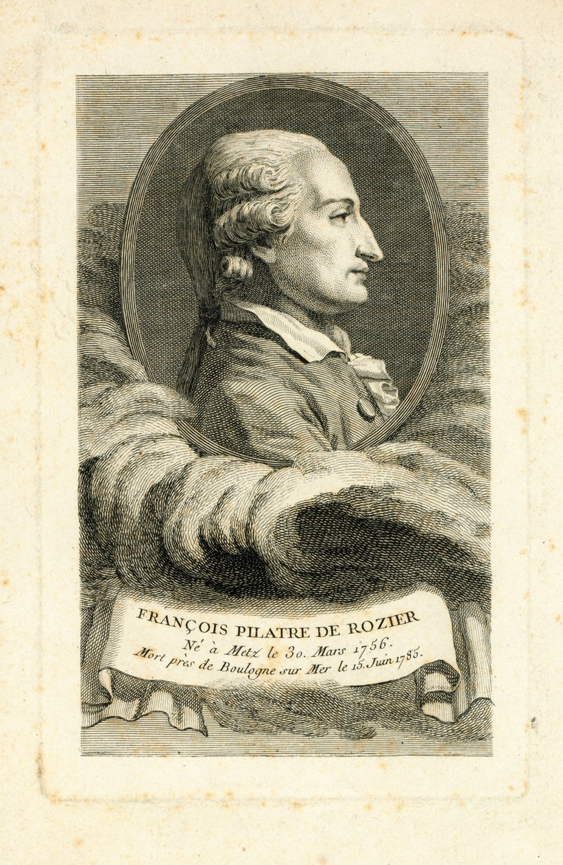 Francois Pilatre de Rozier, c.1785 autorstwa French School